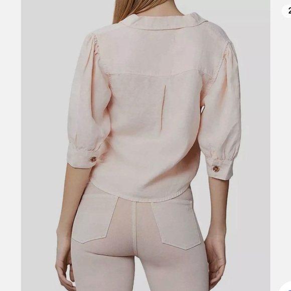 DL1961 | Candice Blouse | Color is Bellini 100% Linen, NWT - Picture 6 of 13